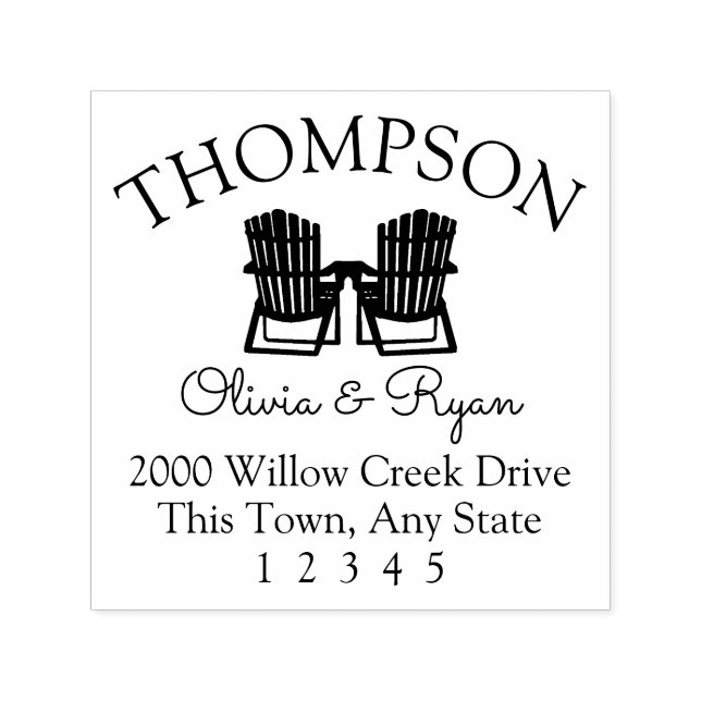 Carimbo Auto Entintado Adirondack Chairs (Design)