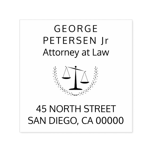 Carimbo Auto Entintado Advogado | advogado escalas de justiça simples (Design)