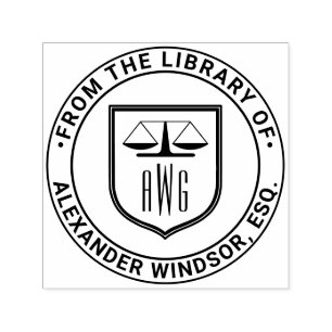 Carimbo Auto Entintado Advogado Balança Justiça #3NS Lei Escudo Bibliotec