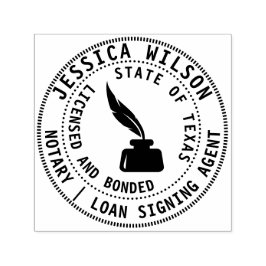 Carimbo Auto Entintado Agente de Assinatura de Empréstimo Público Notário