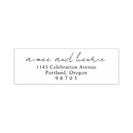 Carimbo Auto Entintado Aimee Rustic Script Modern