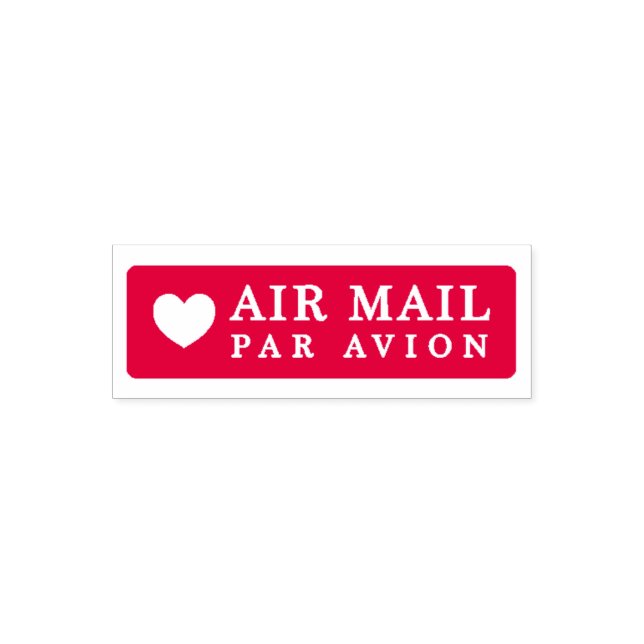 Carimbo Auto Entintado AIR MAIL PAR AVION ハート エアメールスタンプ heart cute love セ (Design)