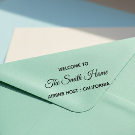 Carimbo Auto Entintado Airbnb Host Welcome Address Self Inking Stamp