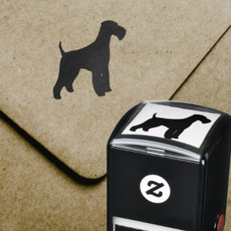 Carimbo Auto Entintado Airedale Terrier Dog Breed Silhouette