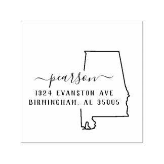 Carimbo Auto Entintado Alabama Return Address Stamp Self-Inking