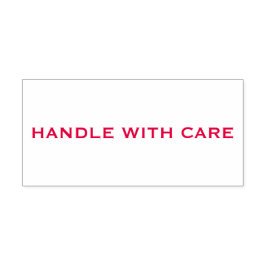 Carimbo Auto Entintado Alça Vermelha com cuidado