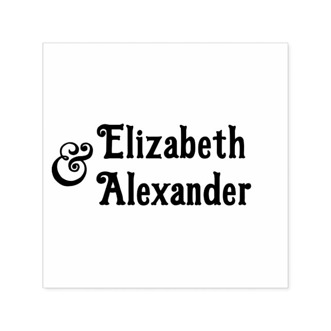 Carimbo Auto Entintado Altura Ampersand #3 Dois Nomes #35 Casal De Casame (Design)