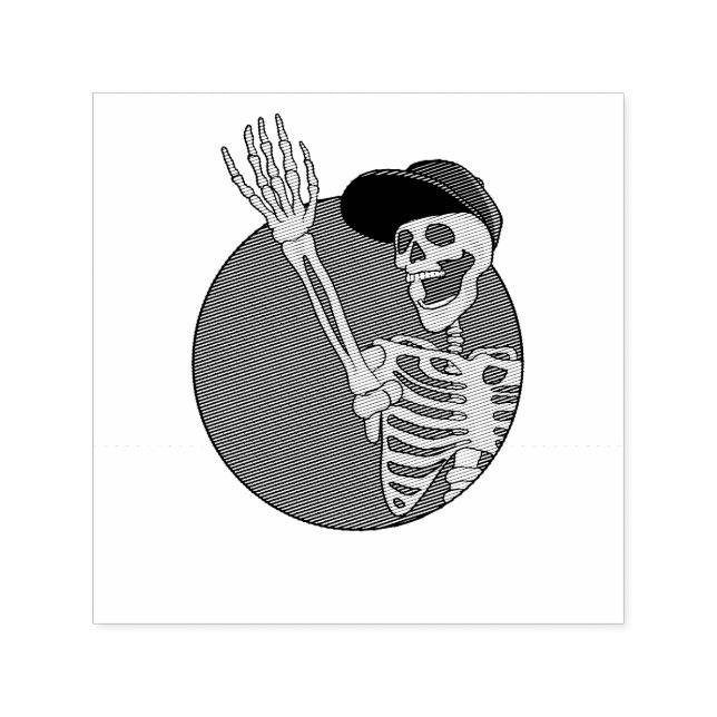 Carimbo Auto Entintado Amigos Legal e engraçados esqueletos (Design)