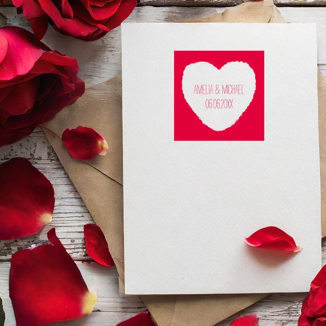 Carimbo Auto Entintado Amor Coração Salve a Data Casamento (Criador carregado)