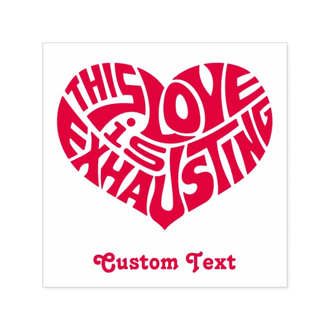 Carimbo Auto Entintado Amor Exausto (Design)