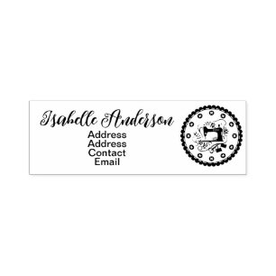 Carimbo Auto Entintado Amor Sewing Address Business