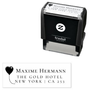 Carimbo Auto Entintado AMOR Simples   Nome da família e devolução