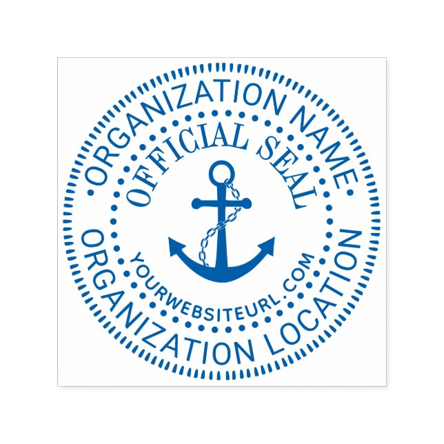 Carimbo Auto Entintado Anchor#1 Nome de Selo Oficial Personalizado Genéri (Design)