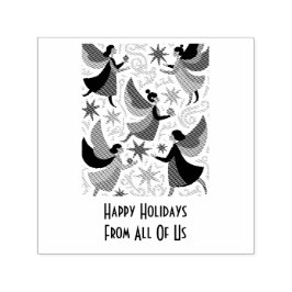 Carimbo Auto Entintado Angelic Figures Mid-Century Modern Kitschmas