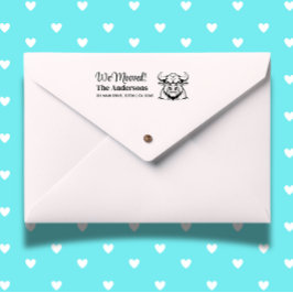 Carimbo Auto Entintado Angus Bull Personalize Endereço de devolução de va