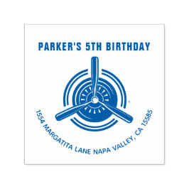 Carimbo Auto Entintado Aniversário do avião