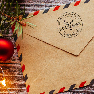 Carimbo Auto Entintado Antlers feitos sob encomenda dos cervos do