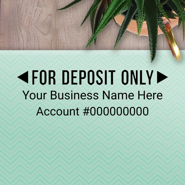 Carimbo Auto Entintado Apenas para Depósito - Empresa Básica 2 Linhas (Criador carregado)