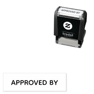 Carimbo Auto Entintado APROVADO POR Tipografia Personalizada Simples
