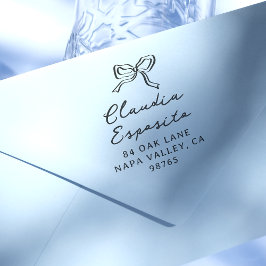 Carimbo Auto Entintado Arco Desenhado à Mão Whimsical & Endereço do Nome 