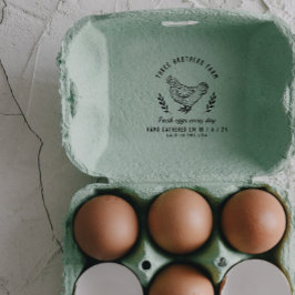 Carimbo Auto Entintado Armário de Caixas de Ovos Botânico Vintage