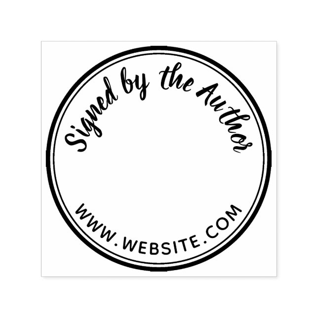 Carimbo Auto Entintado Arredondar Assinado pelo Autor Bookplate Writer No (Design)
