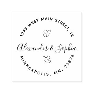 Carimbo Auto Entintado Arredondar Moderno Endereço de Devolução de Casame