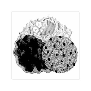 Carimbo Auto Entintado Arroz de Cabra Curry e Comidas de Caribe jamaicana