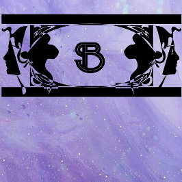 Carimbo Auto Entintado Art nouveau senhoras