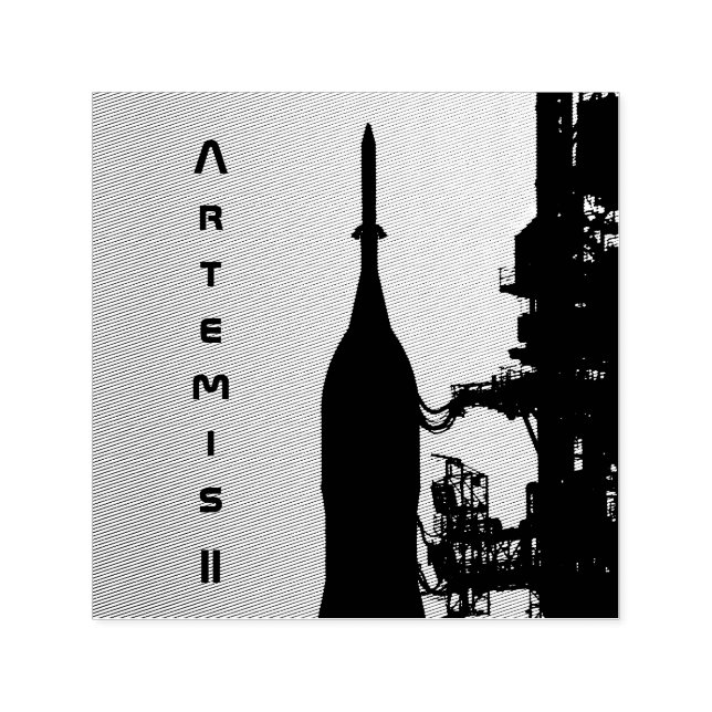 Carimbo Auto Entintado Artemis II to Launch Pad (Design)