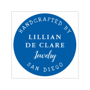 Carimbo Auto Entintado artesanato, nome da sua empresa, localização