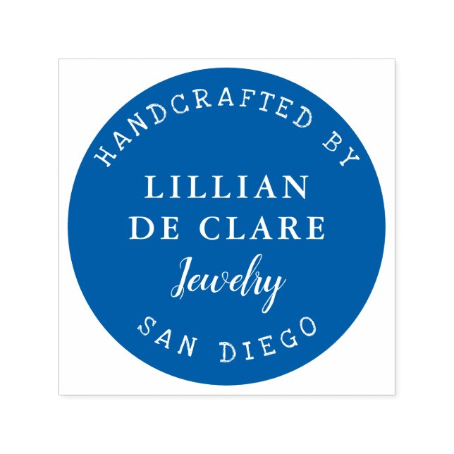 Carimbo Auto Entintado artesanato, nome da sua empresa, localização (Design)