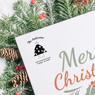 Carimbo Auto Entintado Árvore de Natal de Starlight muito Feliz