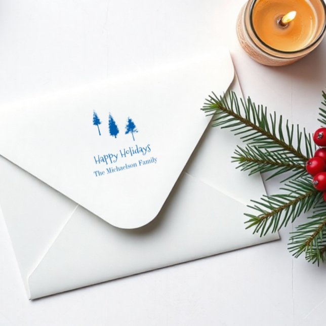 Carimbo Auto Entintado Árvores marinhos de inverno (Criador carregado)