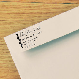 Carimbo Auto Entintado Asclepius Modern Script Medical Return Endereço Se