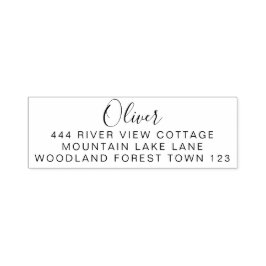 Carimbo Auto Entintado Assinatura Clássica - Branco Elegante Branco Simpl