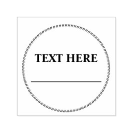 Carimbo Auto Entintado assinatura de data redonda do documento comercial 