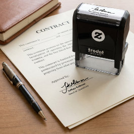 Carimbo Auto Entintado Assinatura Manuscrita Personalizada e Cargo