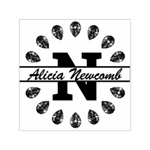 Carimbo Auto Entintado Assinatura, Ouros e Monograma