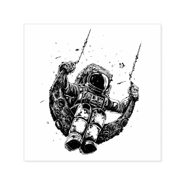 Carimbo Auto Entintado Astronauta (Design)