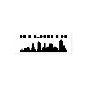 Carimbo Auto Entintado Atlanta Georgia City Skyline Silhouette