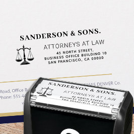 Carimbo Auto Entintado Attorney scales of justice  logo custom elegant