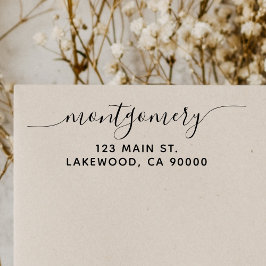 Carimbo Auto Entintado Autoinkin de Caligrafia de Retorno Elegante