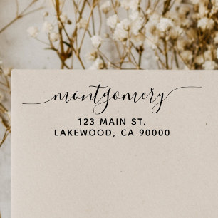 Carimbo Auto Entintado Autoligação de Endereço de Retorno de Caligrafia d