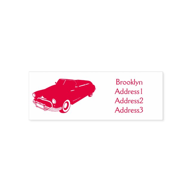 Carimbo Auto Entintado Automóvel clássico vermelho 1948 (Design)