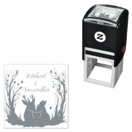 Carimbo Auto Entintado Autumn Rustic Deer Wedding