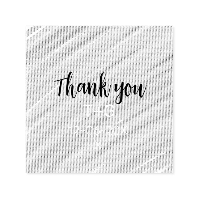 Carimbo Auto Entintado Azul celeste obrigado adicionar nome do casal data (Design)