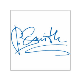 Carimbo Auto Entintado Azul de assinatura personalizado