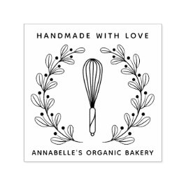 Carimbo Auto Entintado Bakery Whisk Wreath