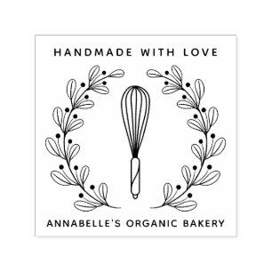 Carimbo Auto Entintado Bakery Whisk Wreath